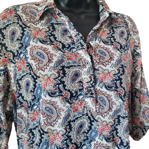 Amang NY Multicolor Paisley Medium Top - Picture 2 of 7